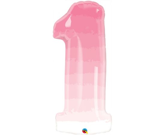 Μπαλόνι Φοιλ Νούμερο 1 Pink Ombre 86εκ.