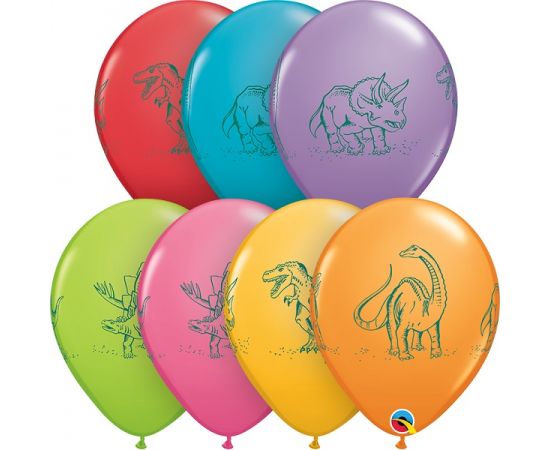 Μπαλόνια λάτεξ Dinosaurs in action 5τεμ. 27,5εκ.