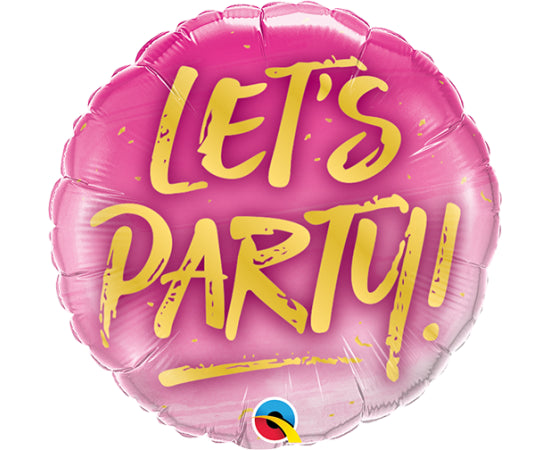 Μπαλόνι Φόιλ "Let's Party" Ροζ 1 τεμ