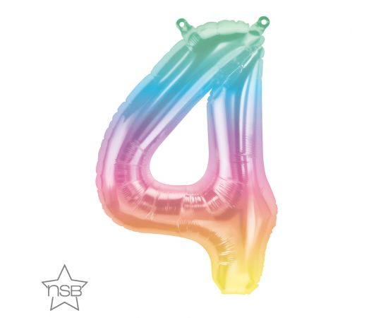 Μπαλόνι Φοιλ Νούμερο 4 Jelli Ombre 41εκ.
