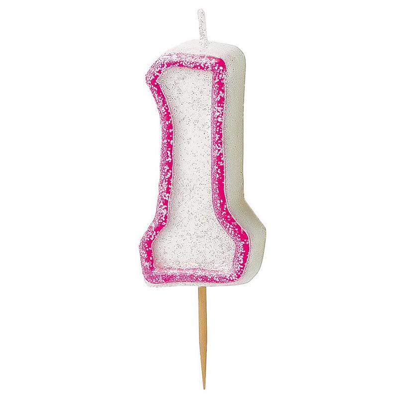 Κεράκι νούμερο 1 με κόκκινο περίγραμμα