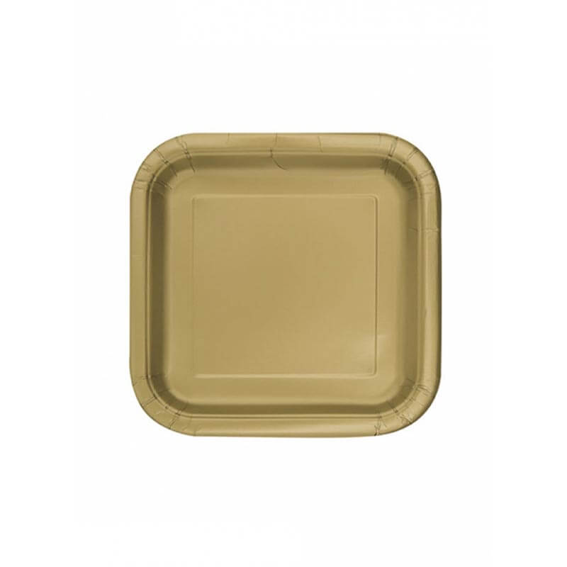 Πιάτο χάρτινο γλυκού σε χρυσό χρώμα 17 εκ