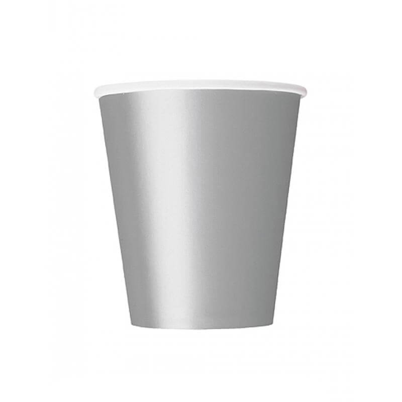 Ποτήρι χάρτινο σε ασημί χρώμα 9 εκ