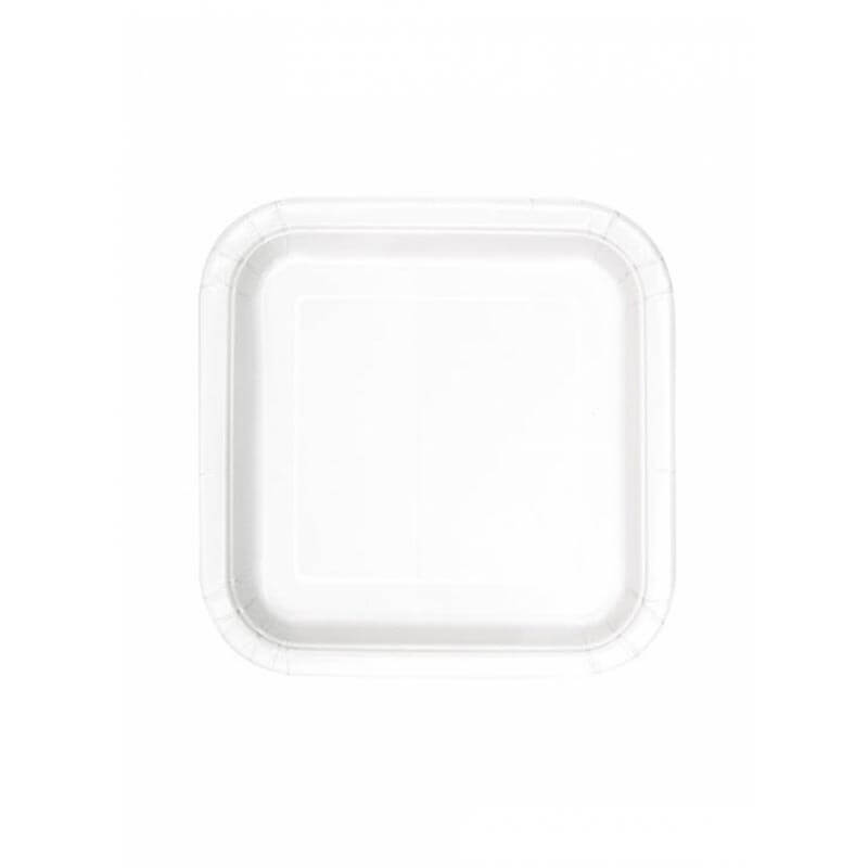 Πιάτο χάρτινο γλυκού σε λευκό χρώμα 17 εκ