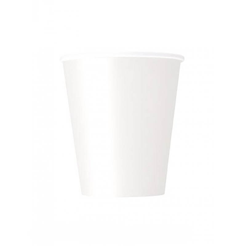 Ποτήρι χάρτινο σε λευκό χρώμα 9 εκ