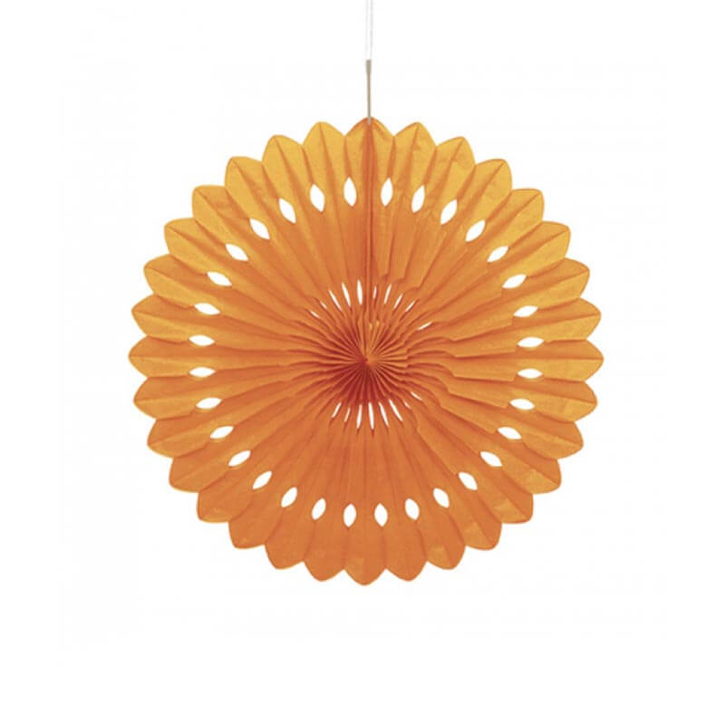 Διακοσμητική βεντάλια σε πορτοκαλί χρώμα