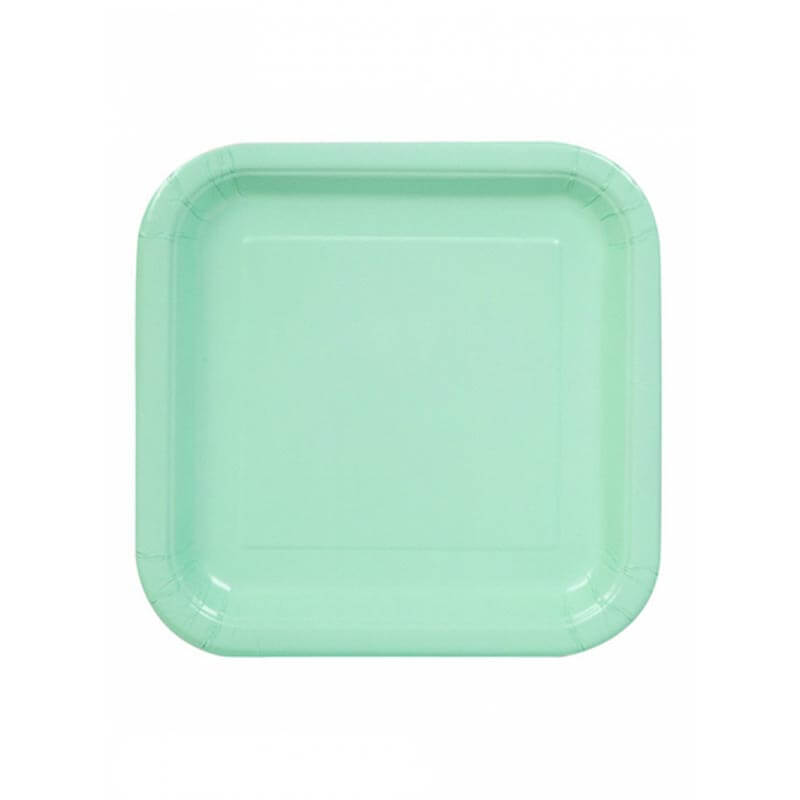 Πιάτο χάρτινο φαγητού σε mint χρώμα 23 εκ