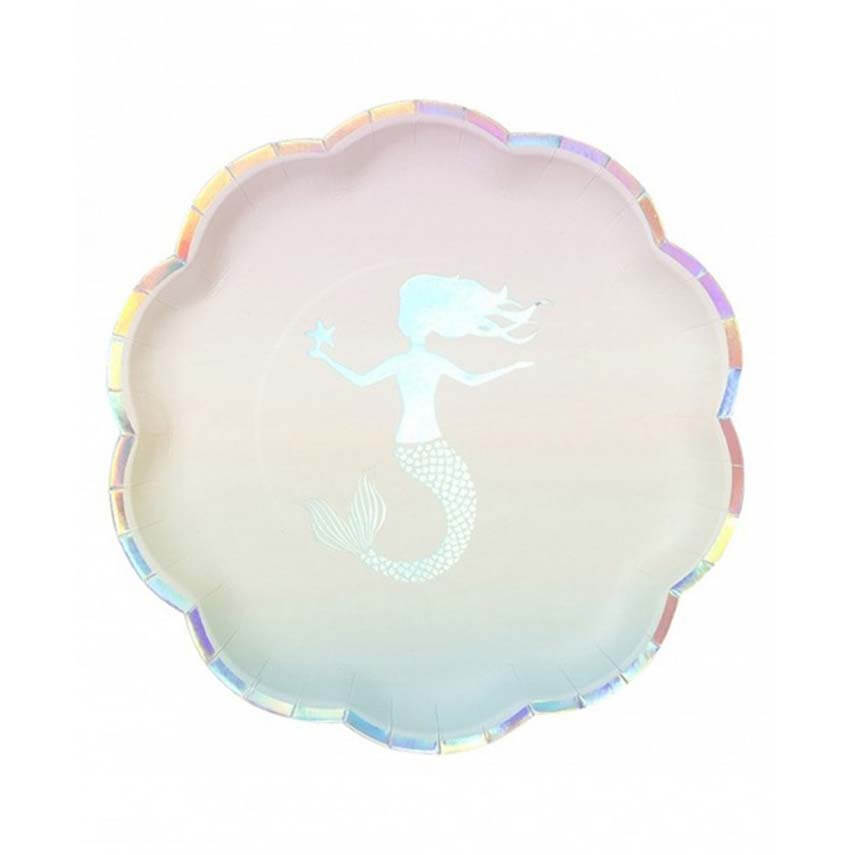 Χάρτινα πιάτα φαγητού We Love Mermaids