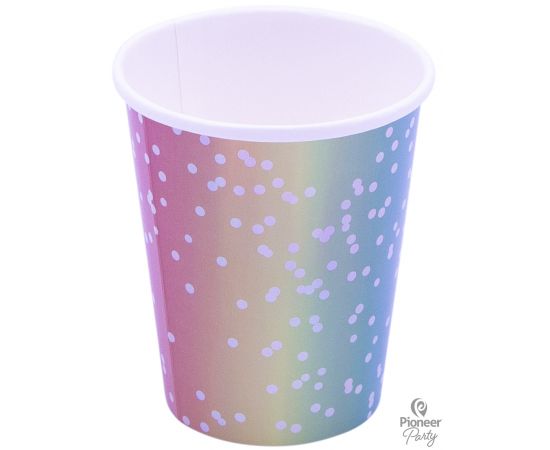 Ποτήρια Χάρτινα 250ml Rainbow Ombre 8τεμ.