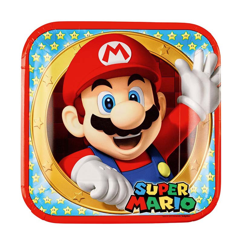 Χάρτινα πιάτα φαγητού Super Mario