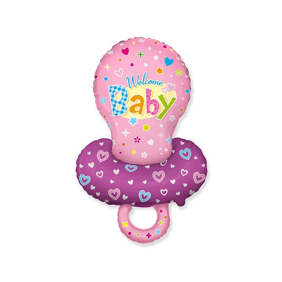 Μπαλόνι φόιλ πιπίλα ροζ 61εκ