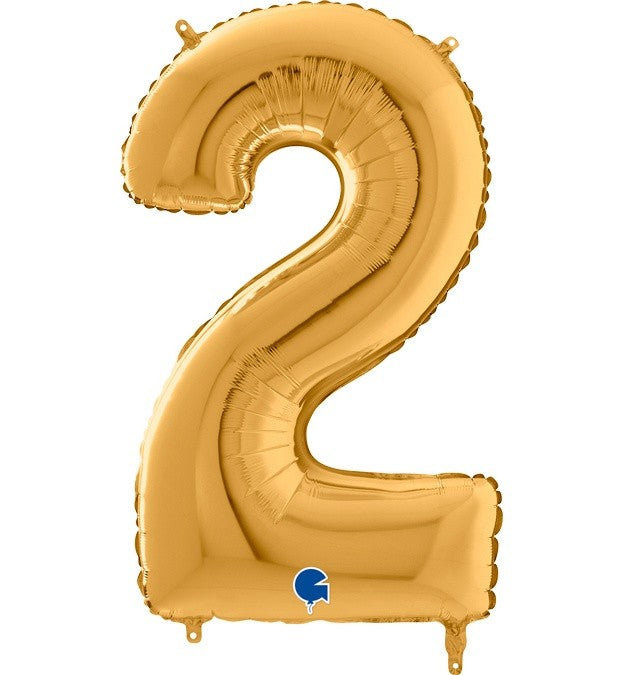 Μπαλόνι Φοιλ Νούμερο 2 χρυσό 66εκ.