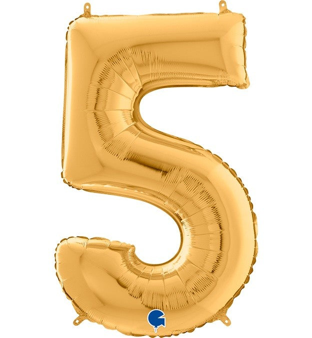 Μπαλόνι Φοιλ Νούμερο 5 χρυσό 66εκ.