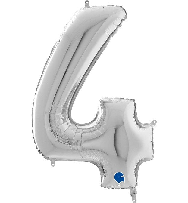 Μπαλόνι Φοιλ Νούμερο 4 ασημί 66εκ.