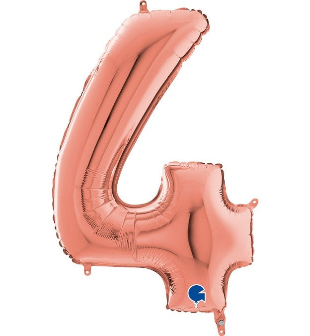 Μπαλόνι Φοιλ ροζ χρυσό Νούμερο 4 66εκ.