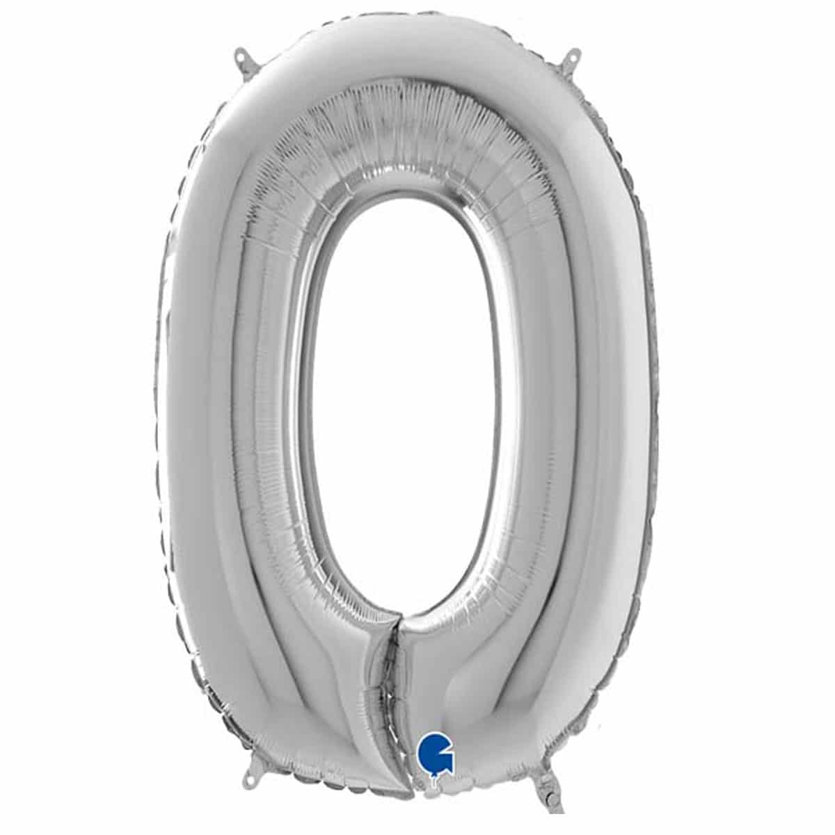 Μπαλόνι Φοιλ Νούμερο 0 ασημί 102εκ.