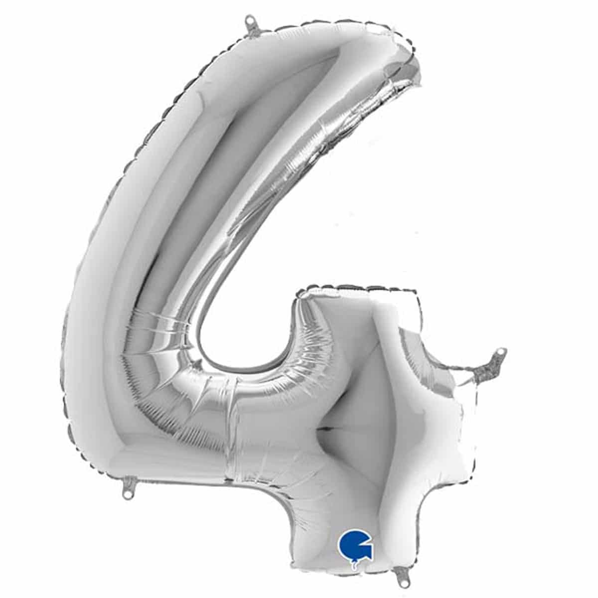 Μπαλόνι Φοιλ Νούμερο 4 ασημί 102 εκ