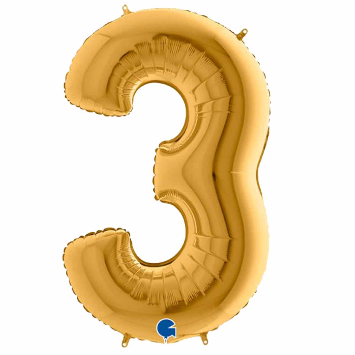 Μπαλόνι Φοιλ Νούμερο 3 χρυσό 102εκ.