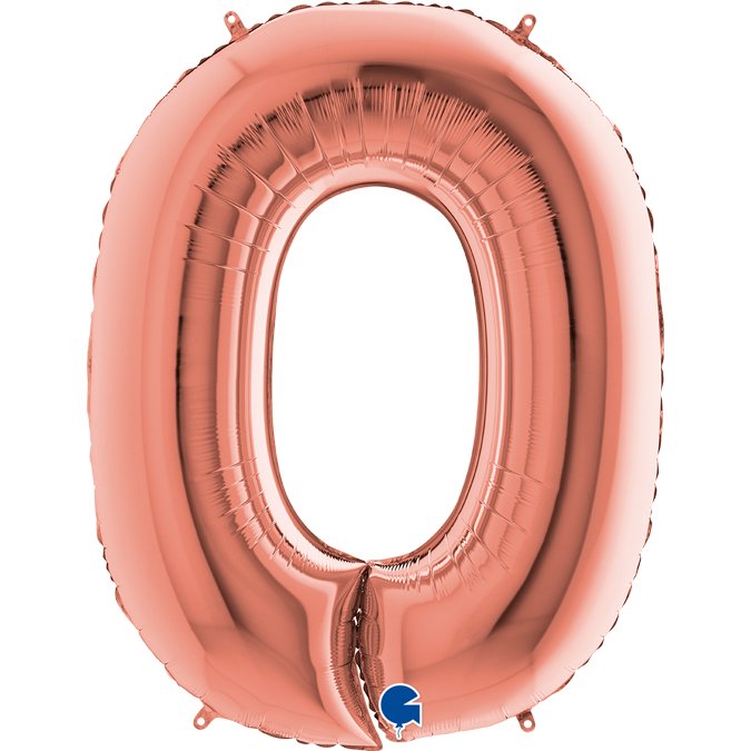 Μπαλόνι Φοιλ ροζ χρυσό Νούμερο 0 102εκ.