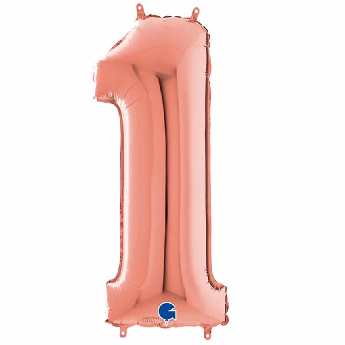 Μπαλόνι Φοιλ ροζ χρυσό Νούμερο 1 102εκ.