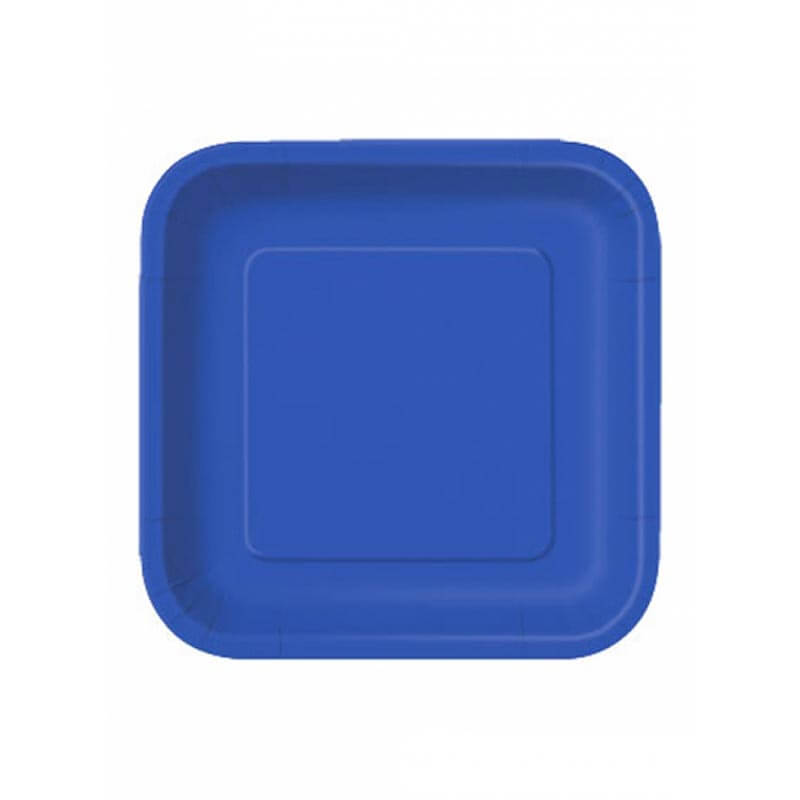 Πιάτο χάρτινο φαγητού σε μπλε χρώμα 23 εκ