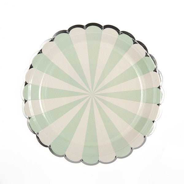 Πιάτα φαγητού 23εκ. βεραμάν ρίγες 10τεμ.