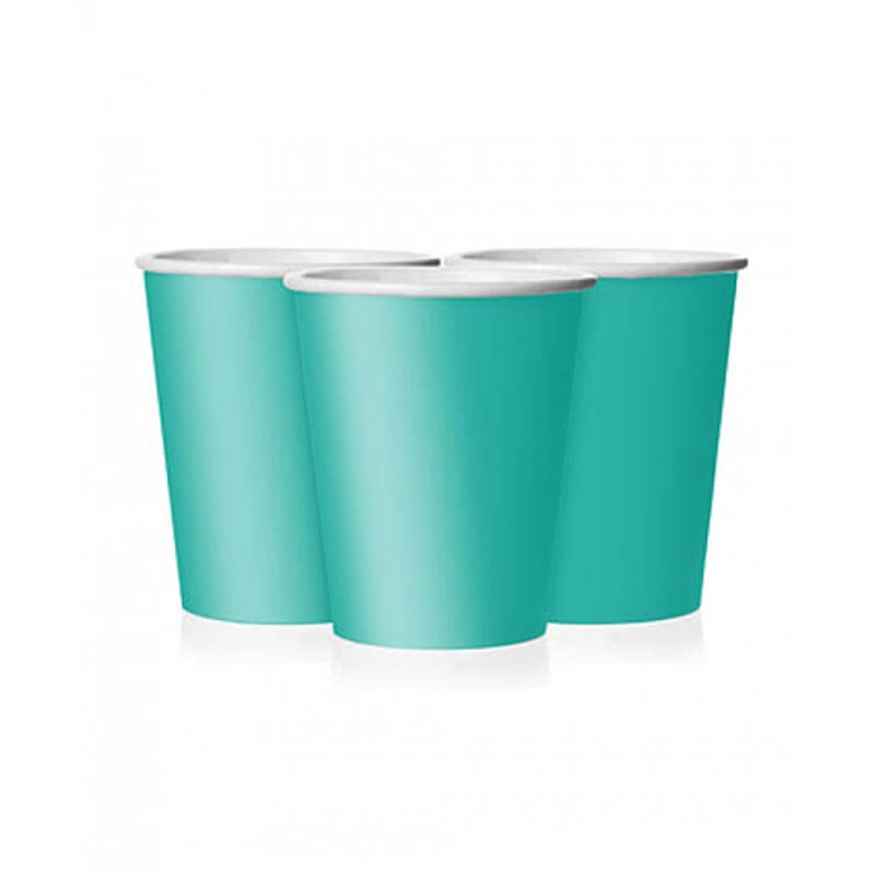 Ποτήρι χάρτινο σε τυρκουάζ χρώμα 9 εκ