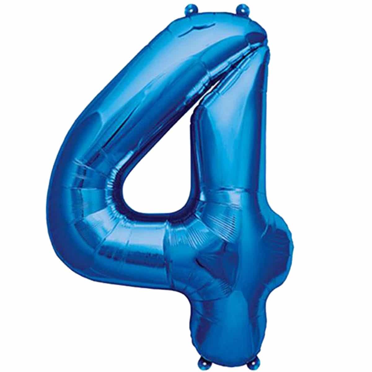 Μπαλόνι Φοιλ Νούμερο 4 μπλε 100εκ.