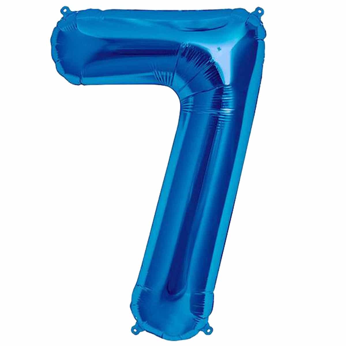 Μπαλόνι Φοιλ Νούμερο 7 μπλε 100εκ.