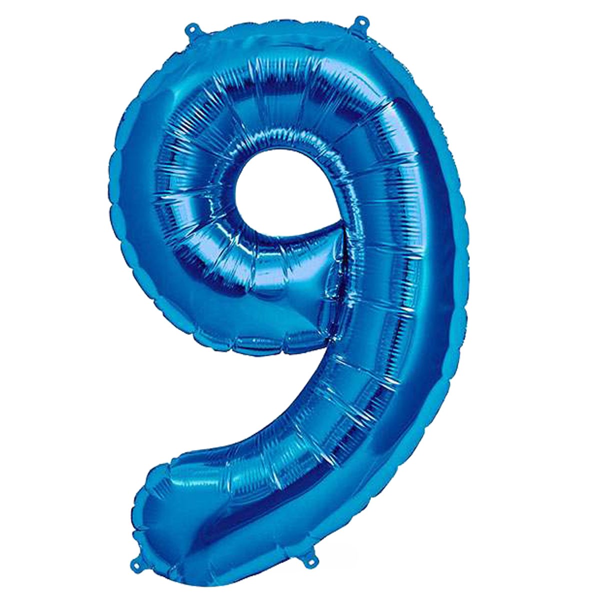Μπαλόνι Αριθμός Νο. 9 για Πάρτυ Μεταλλιζέ Μπλε Supershape 102 cm