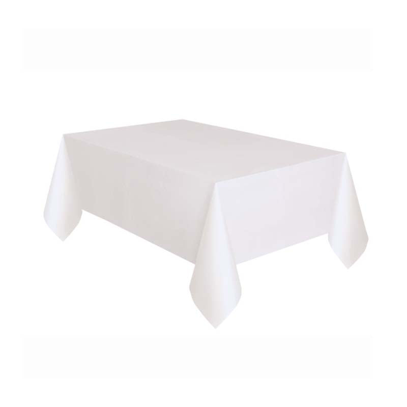 Πλαστικό τραπεζομάντηλο λευκό 1.37x2.74m
