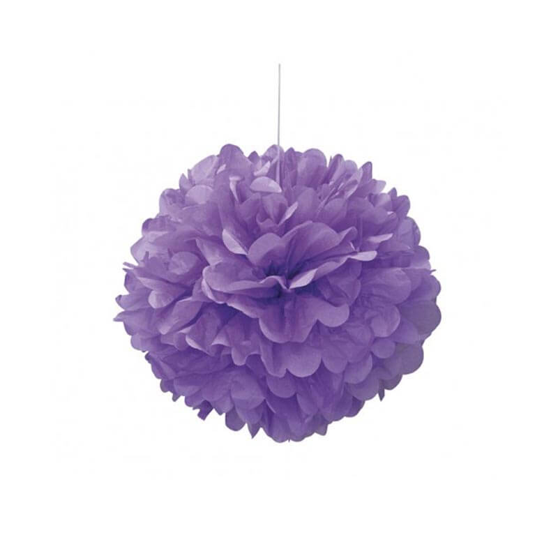 Διακοσμητική μπάλα Puff σε μωβ χρώμα