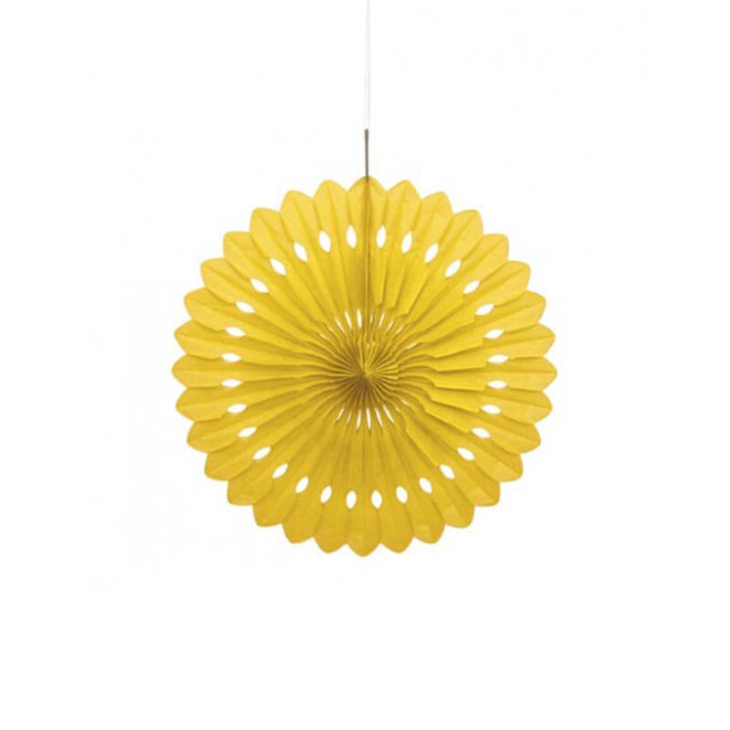 Διακοσμητική βεντάλια σε κίτρινο χρώμα