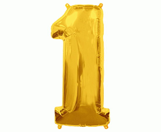 Μπαλόνι Φοιλ Νούμερο 1 χρυσό 97εκ.