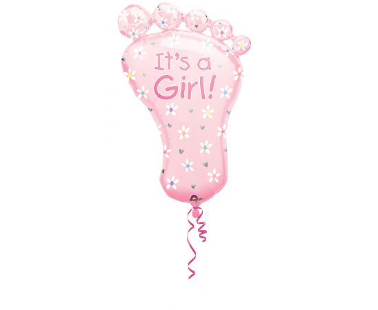 Μπαλόνι Φοιλ ροζ Foot It's a Girl