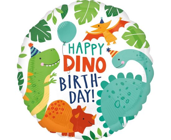 Μπαλόνι φοιλ Happy Dino Birthday 46εκ.