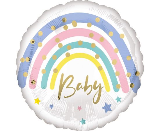 Μπαλόνι Φοιλ Pastel Rainbow Baby 43εκ.
