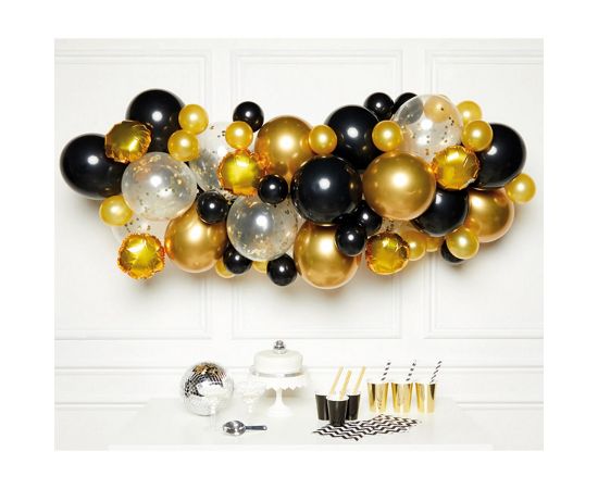 Σετ για γιρλάντα DIY μαύρο/ χρυσό 66τεμ.