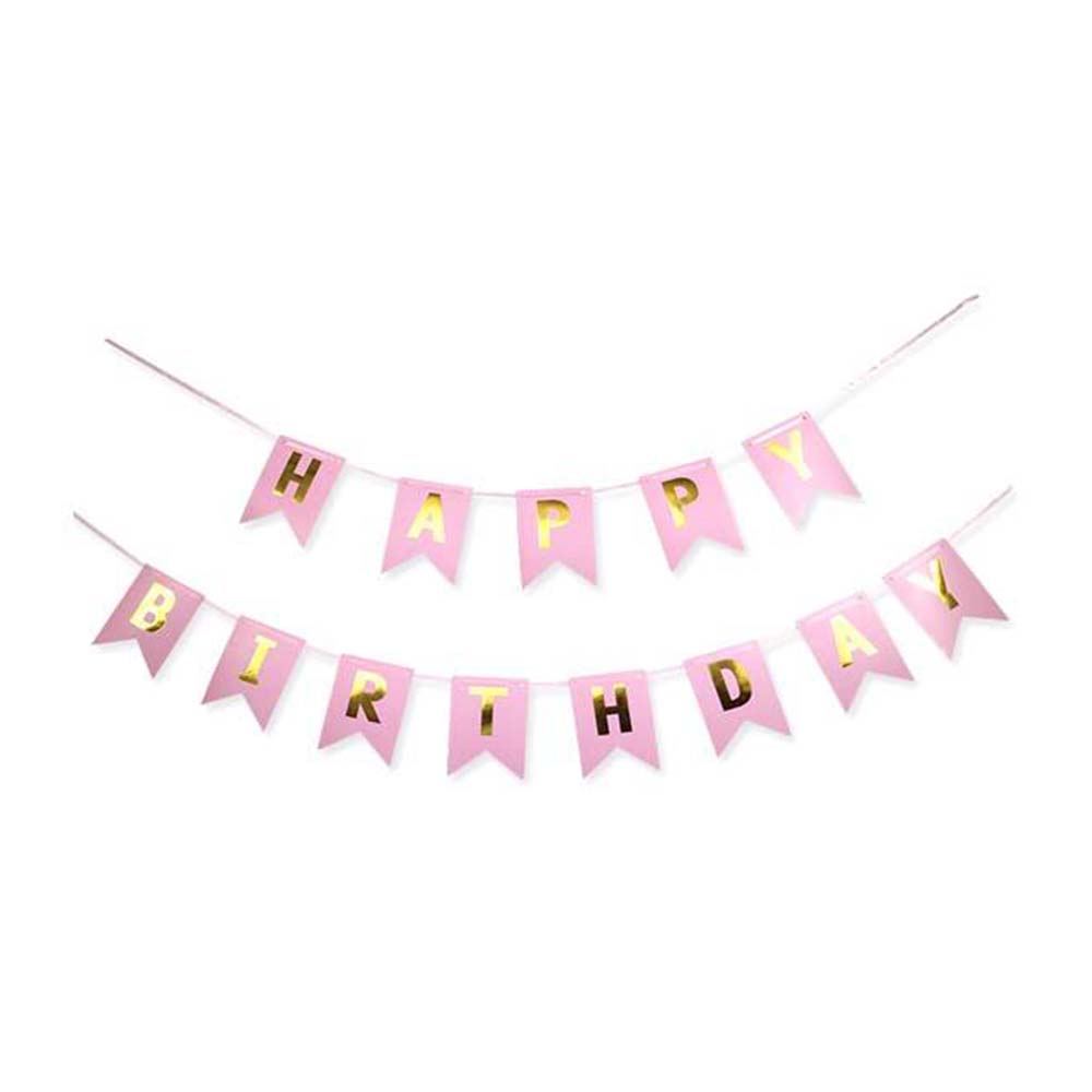 Γιρλάντα ροζ Happy Birthay 2μ