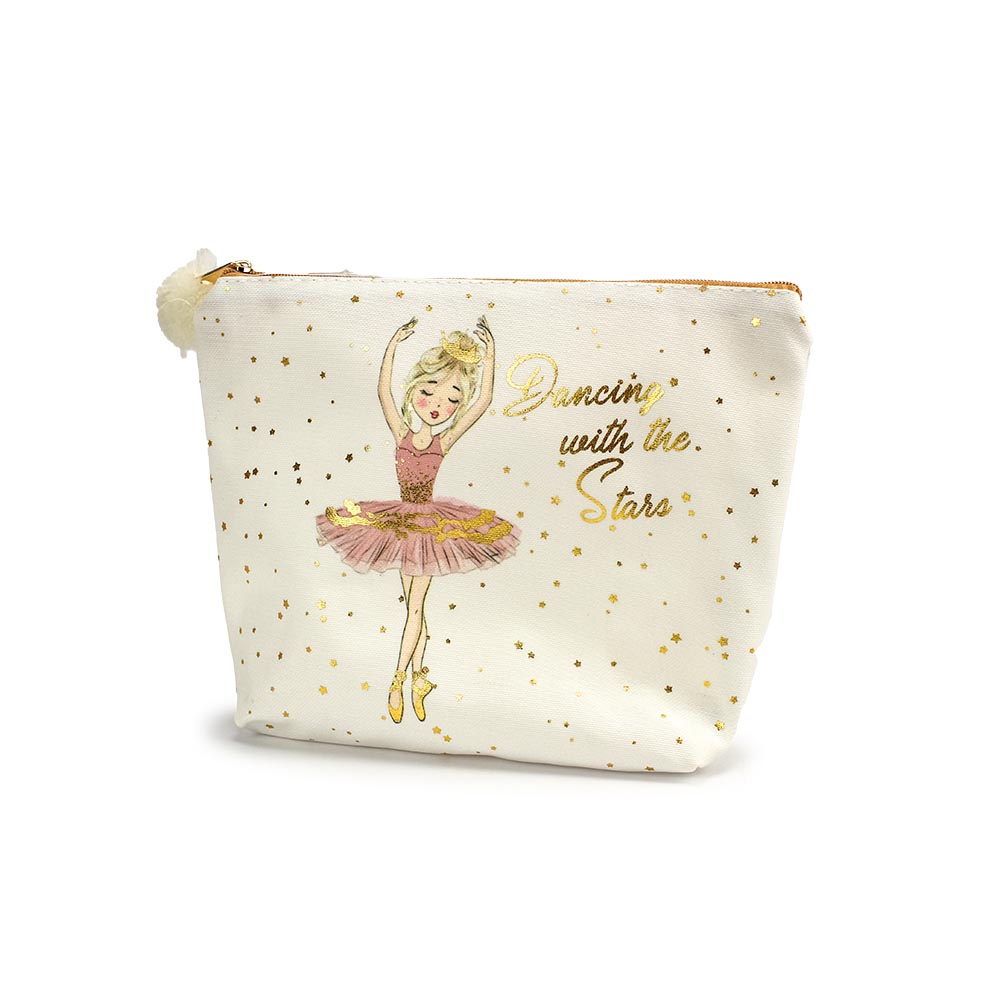 Υφασμάτινο τσαντάκι με μπαλαρίνα 15x20εκ