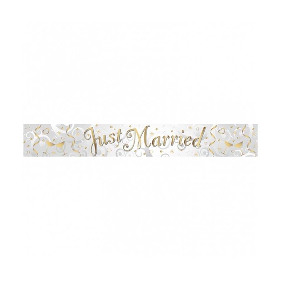 Φόιλ φιρλάντα ασιμή Just Married 2.7 μέτρα