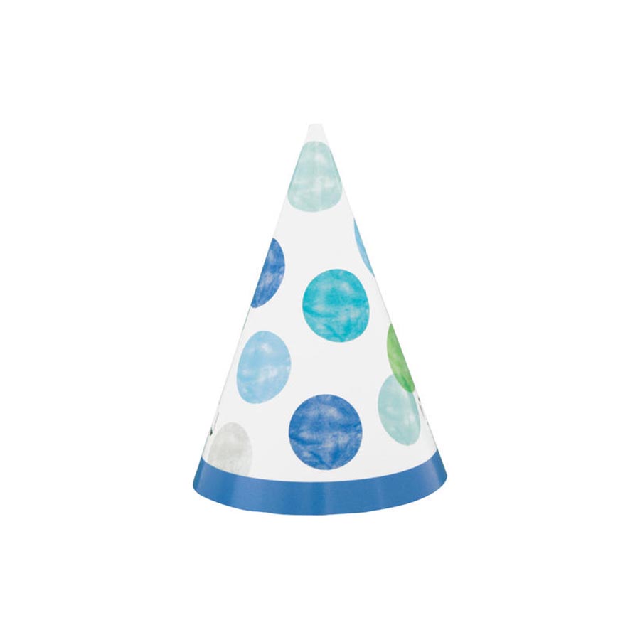 Καπελάκι χάρτινο Blue Dots 1st 8τεμ.