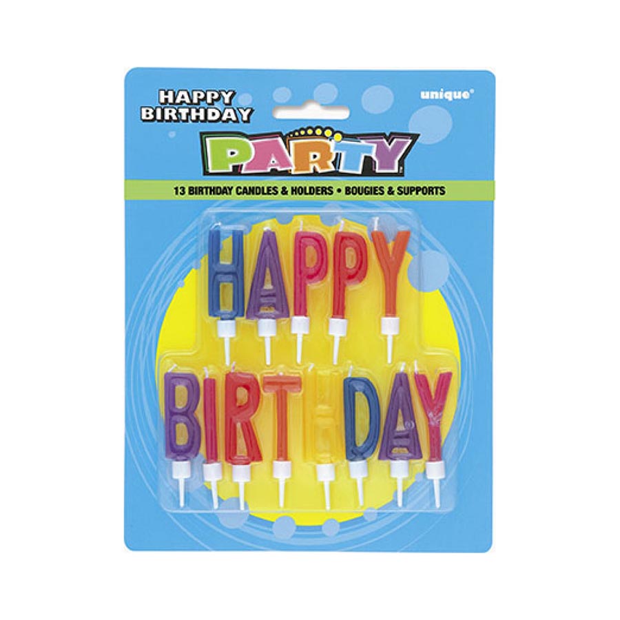 Κεράκια "Happy Birtday" γράμματα 13τμχ
