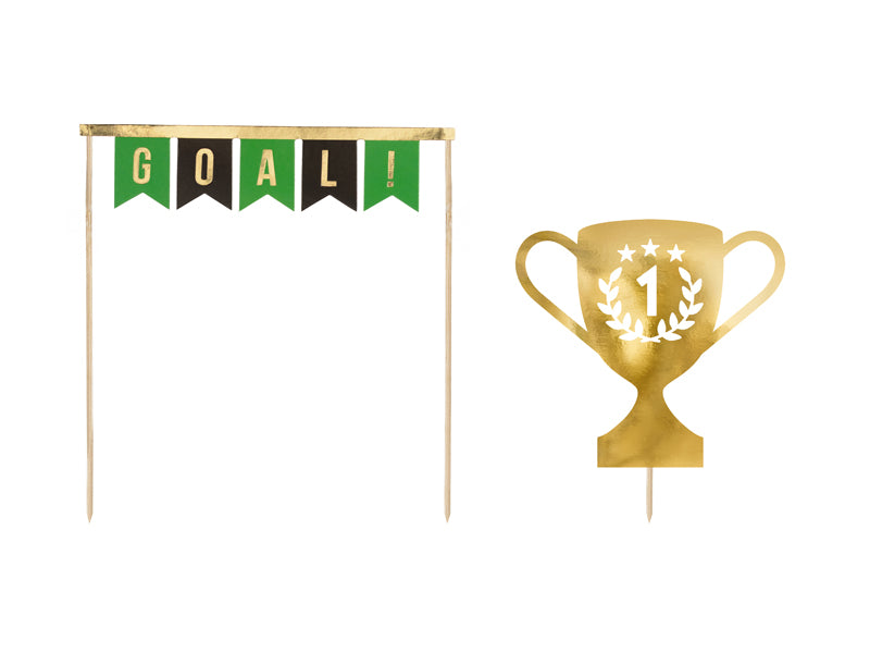 Διακοσμητικό τούρτας σε θέμα Ποδόσφαιρο 2τεμ.