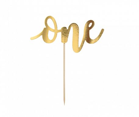 Διακοσμητικό τούρτας One χρυσό