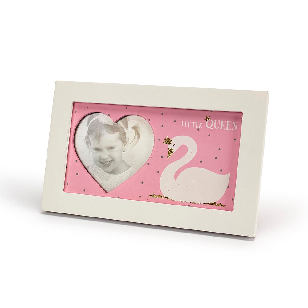 Ξύλινη επιτραπέζια κορνίζα με κύκνο 21x13εκ