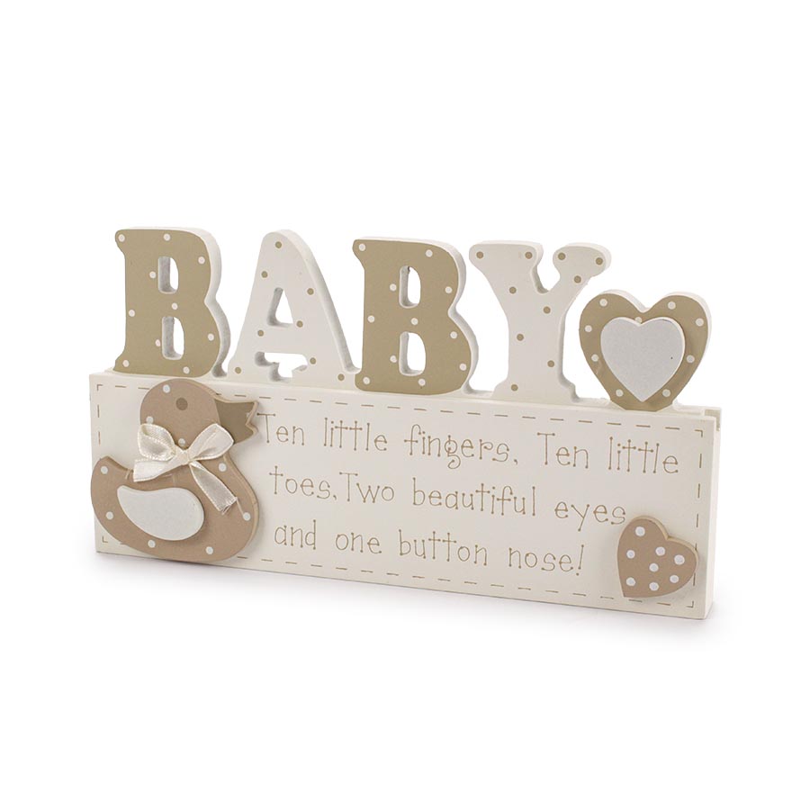 Ξύλινο διακοσμητικό baby 20x10 εκ