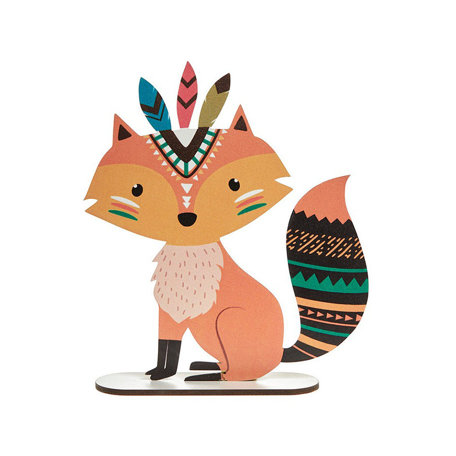 Ξύλινο διακοσμητικό στάντ αλεπού 30εκ