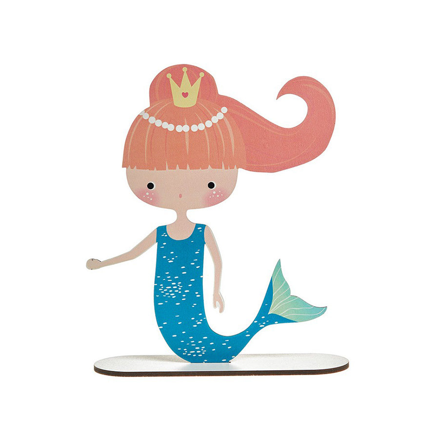 Ξύλινο διακοσμητικό στάντ γοργόνα 30εκ