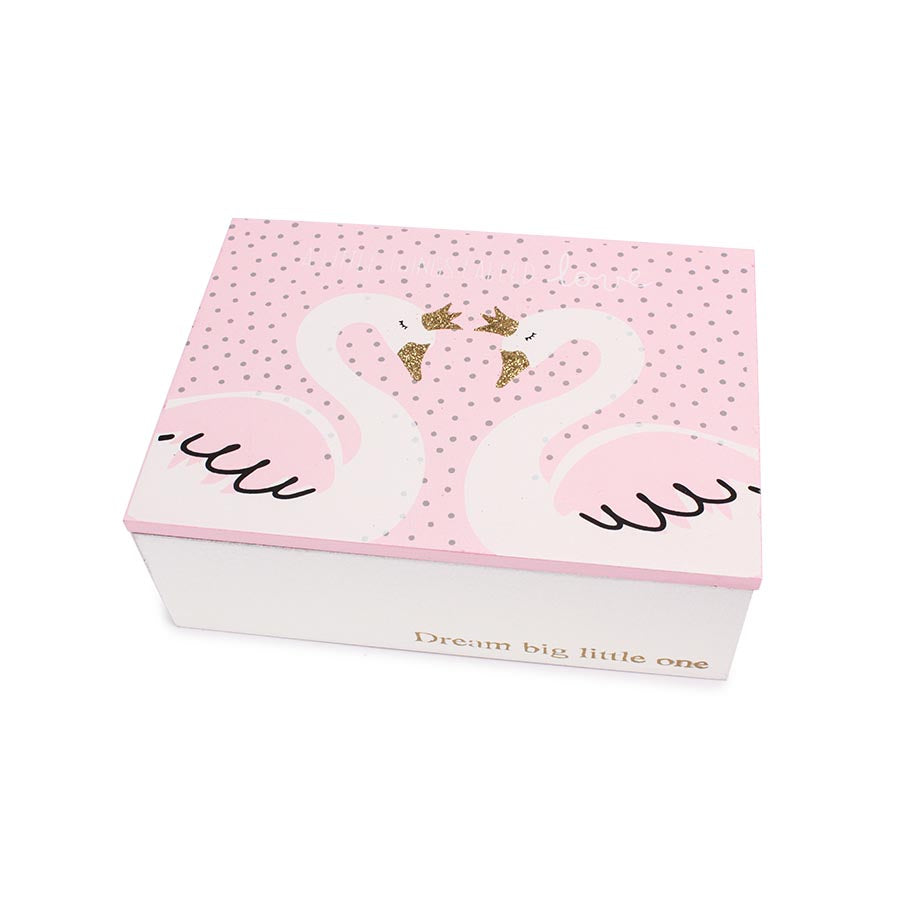 Ξύλινο κουτί κύκνος 17x12x6εκ